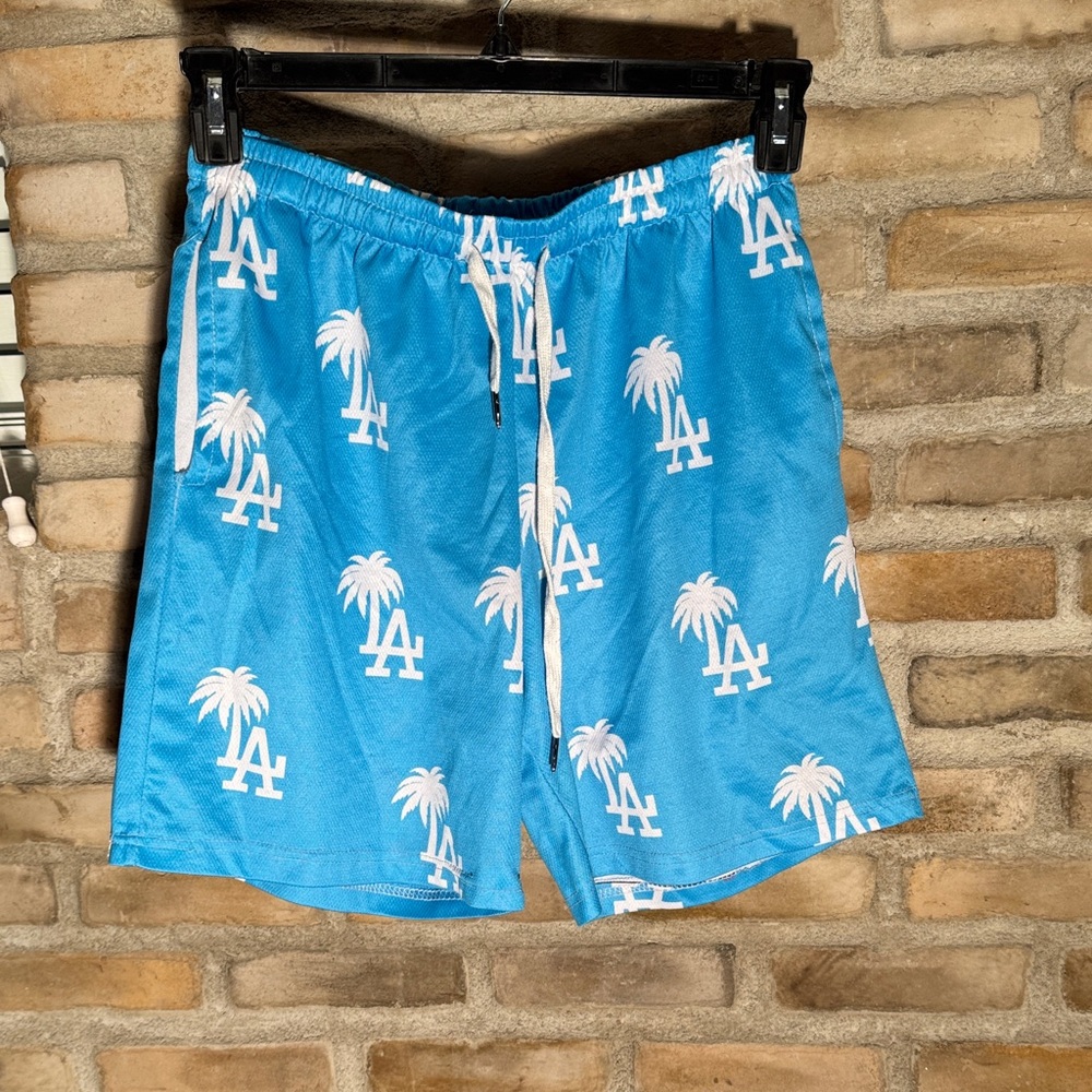 Fkn Rich Kids Blue Palm Tree Print Shorts